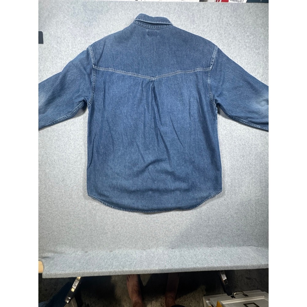 Neiman Marcus Exclusive Mens XXL Denim Button Down Shirt Blue Cotton Long Sleeve - Picture 11 of 11